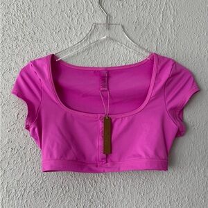 ⭕️ SKIMS Swim Top Hot Pink Large NEW